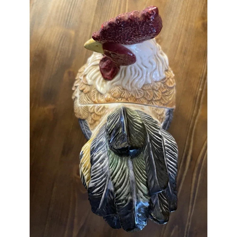 Vintage Jay Import Colorful Farm Rooster 10